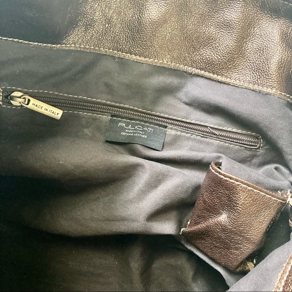 PULICATI. Fine Italian leather, extra large bag. - Picture 10 of 16